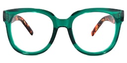 Harrell Square Dark-Green Glasses2