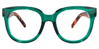 Harrell Square Dark-Green Glasses2