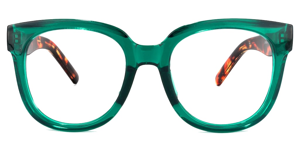 Harrell Square Dark-Green Glasses