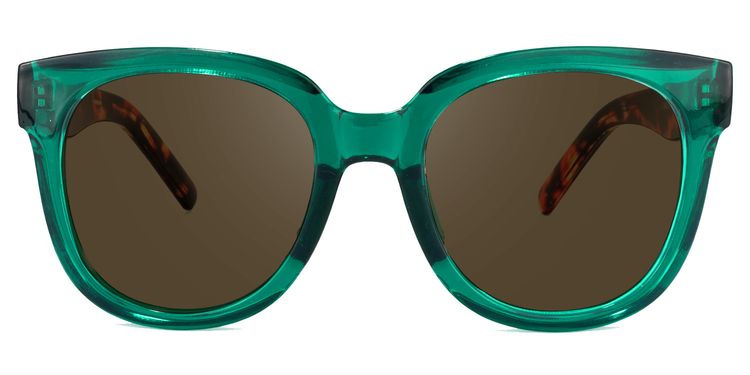 Harrell Square Dark-Green Sunglasses