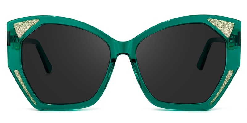Routh Geometric Green Sunglasses | Zeelool Glasses0