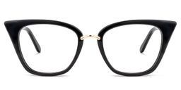 Tallulah Cat Eye Black Glasses0