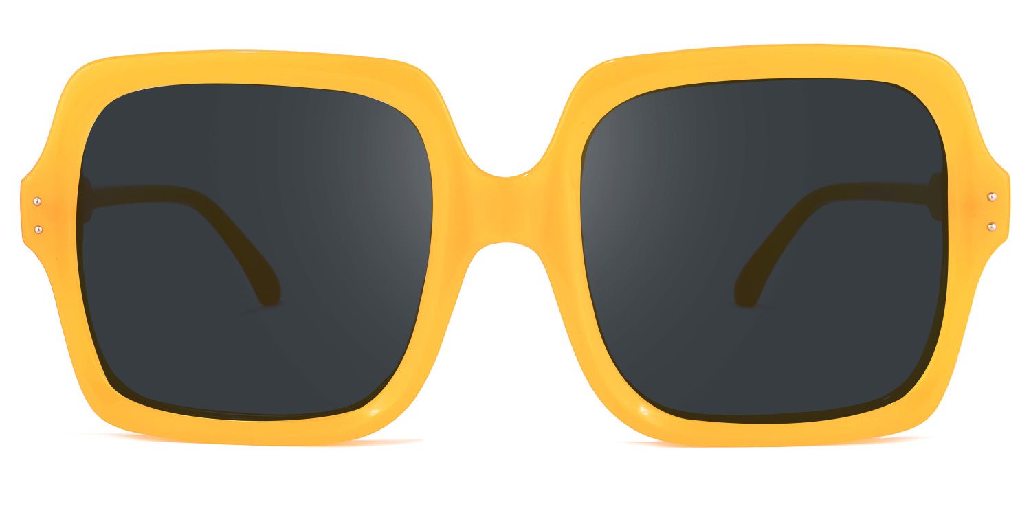 Ronnie Square Yellow Sunglasses | Zeelool Glasses0