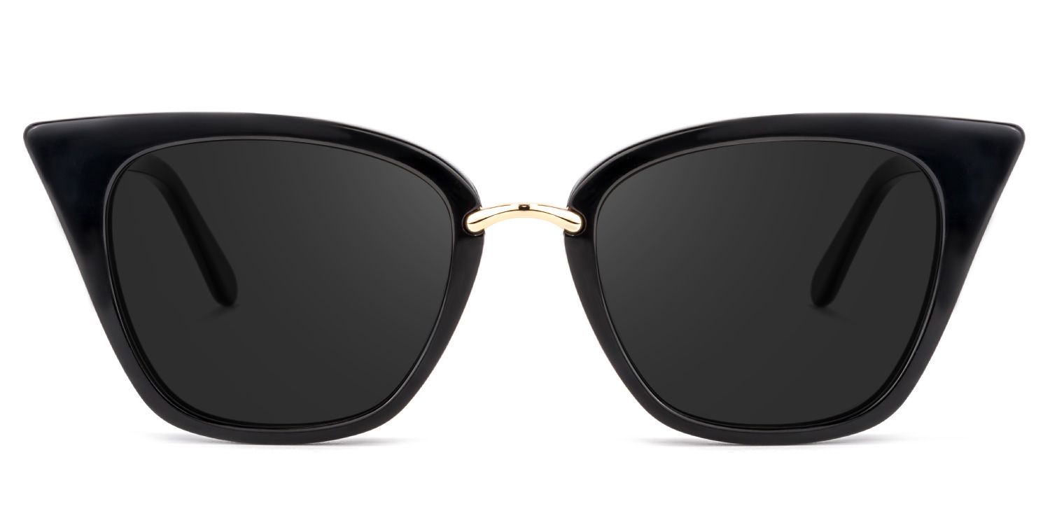 Tallulah Cat Eye Black Sunglasses  | Zeelool Glasses0