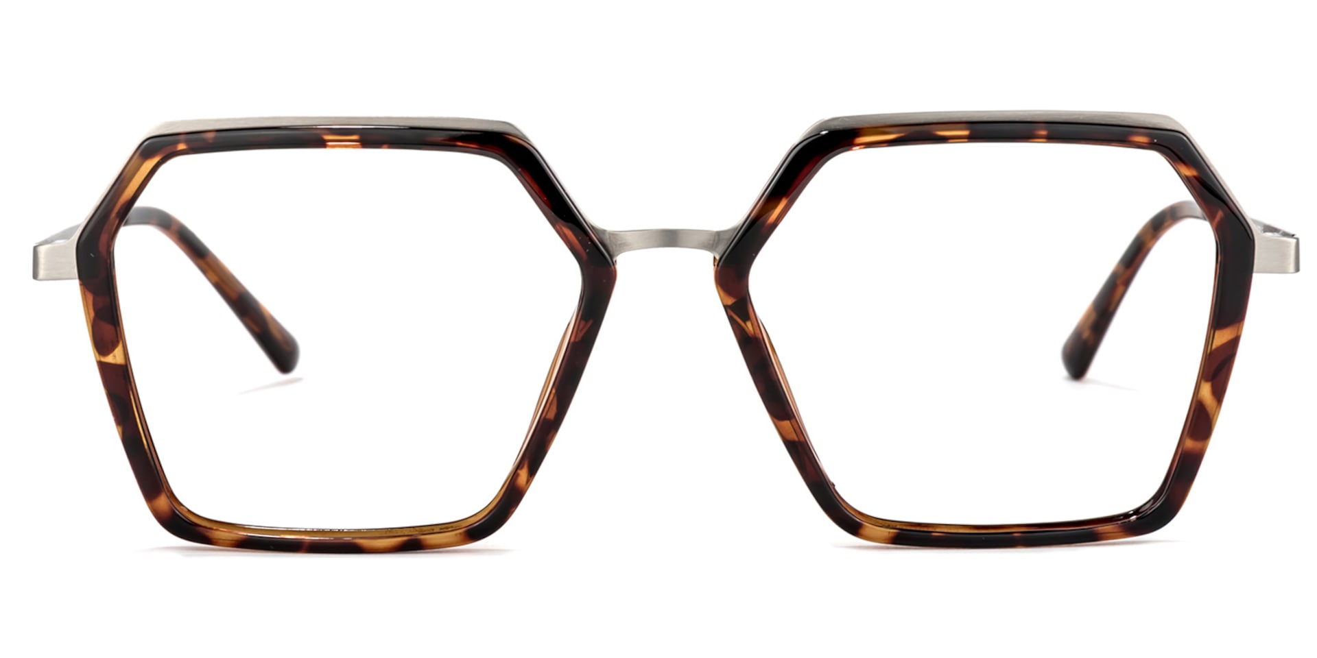Sierra Geometric Tortoise Glasses | Zeelool Glasses0