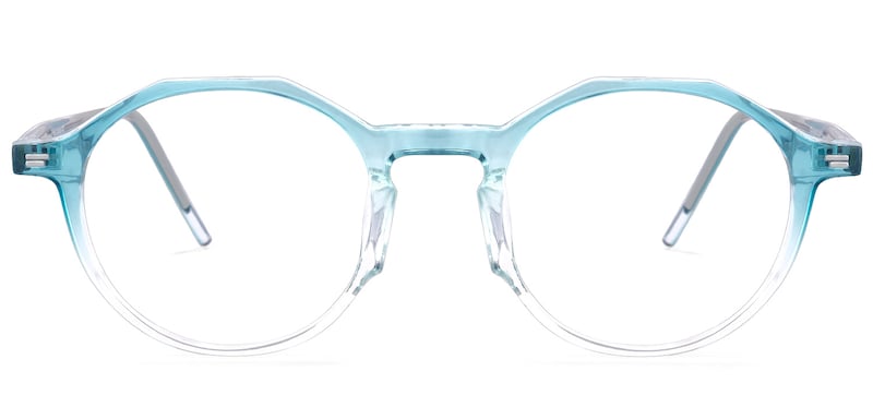 Sasha Round Light-Blue Glasses | Zeelool Glasses0