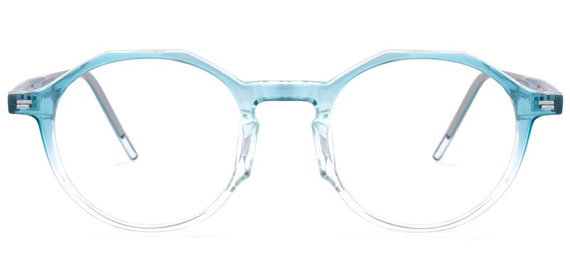 Sasha Round Light-Blue Glasses | Zeelool Glasses0