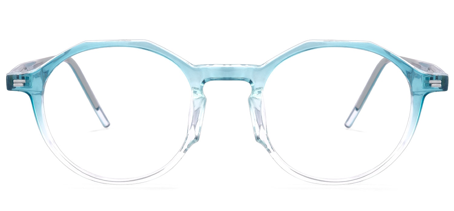 Sasha Round Light-Blue Glasses | Zeelool Glasses0