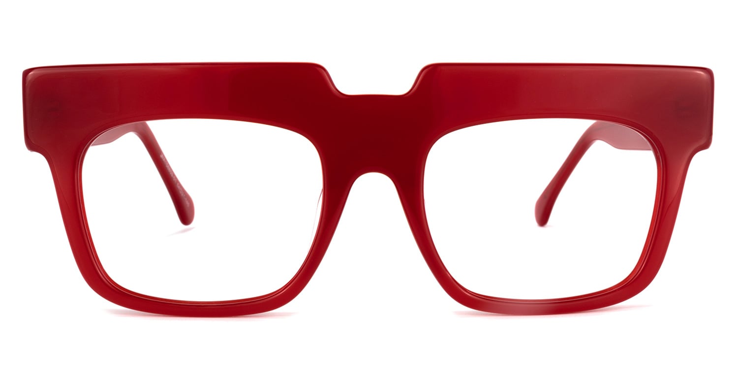 Travis Square Red Glasses | Zeelool Glasses0