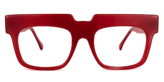 Travis Square Red Glasses0
