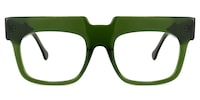 Travis Square Dark-Green Glasses0