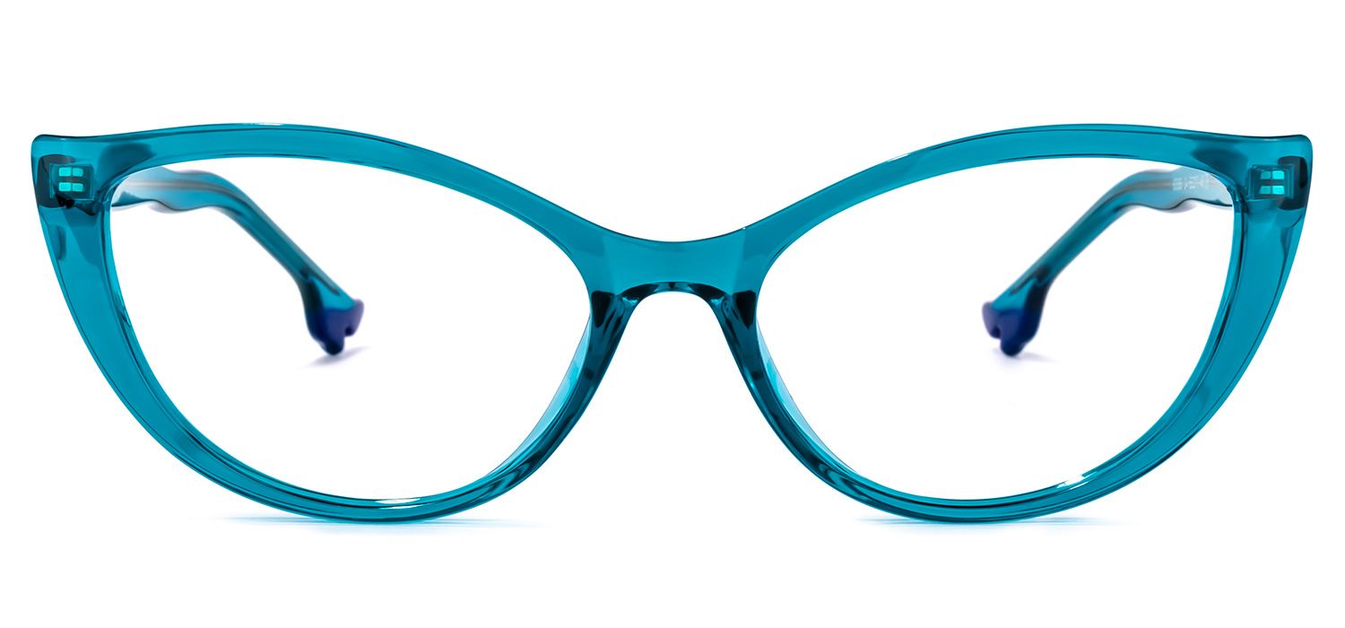 Theodore Cateye Peacock-Blue Glasses | Zeelool Glasses