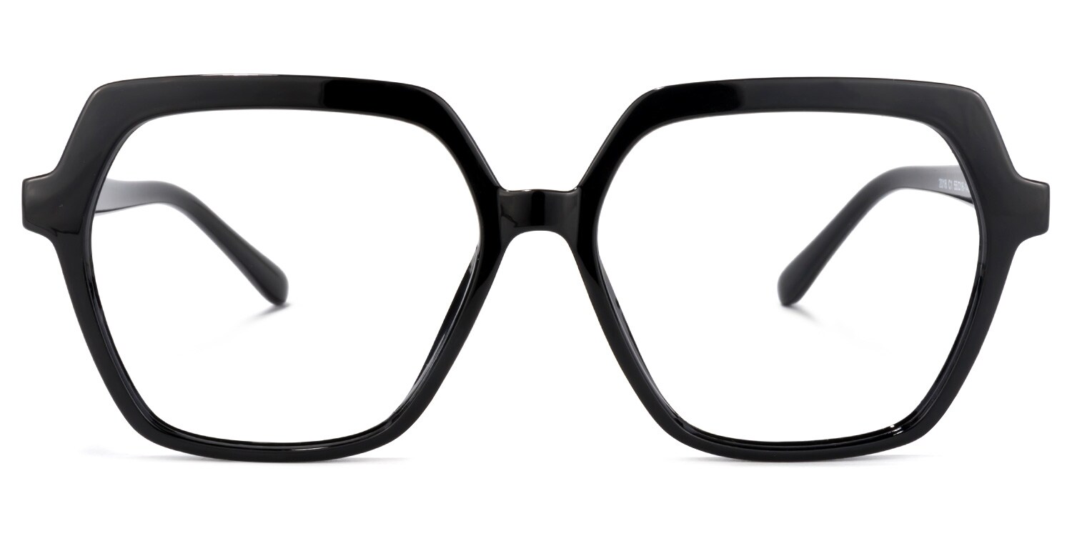 Norah Geometric Black Glasses | Zeelool Glasses0