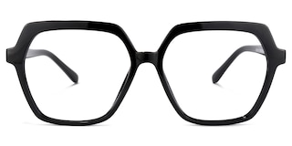 Norah Geometric Black Glasses0