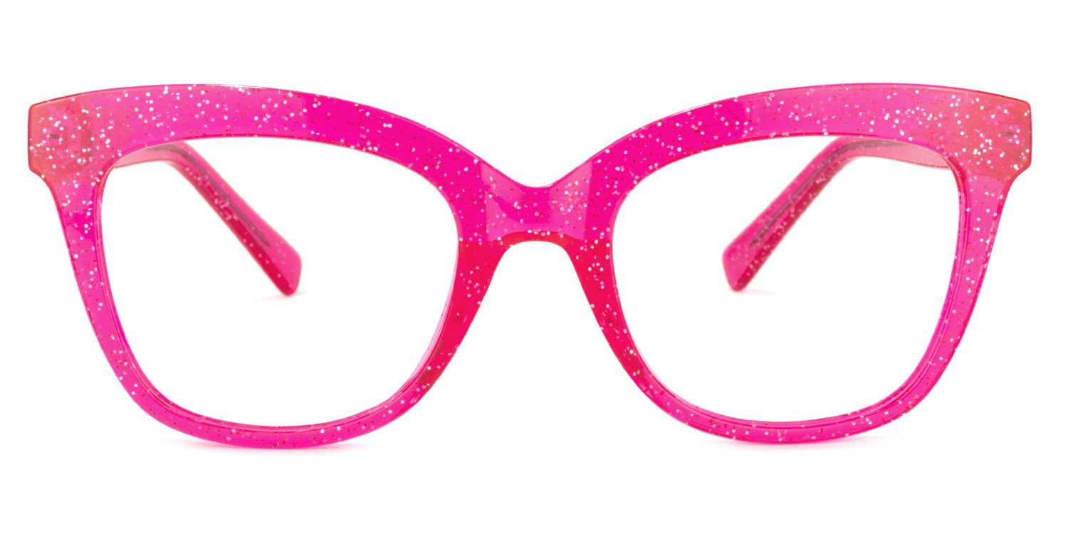Santiago Cateye Bright-Pink Glasses | Zeelool Glasses0