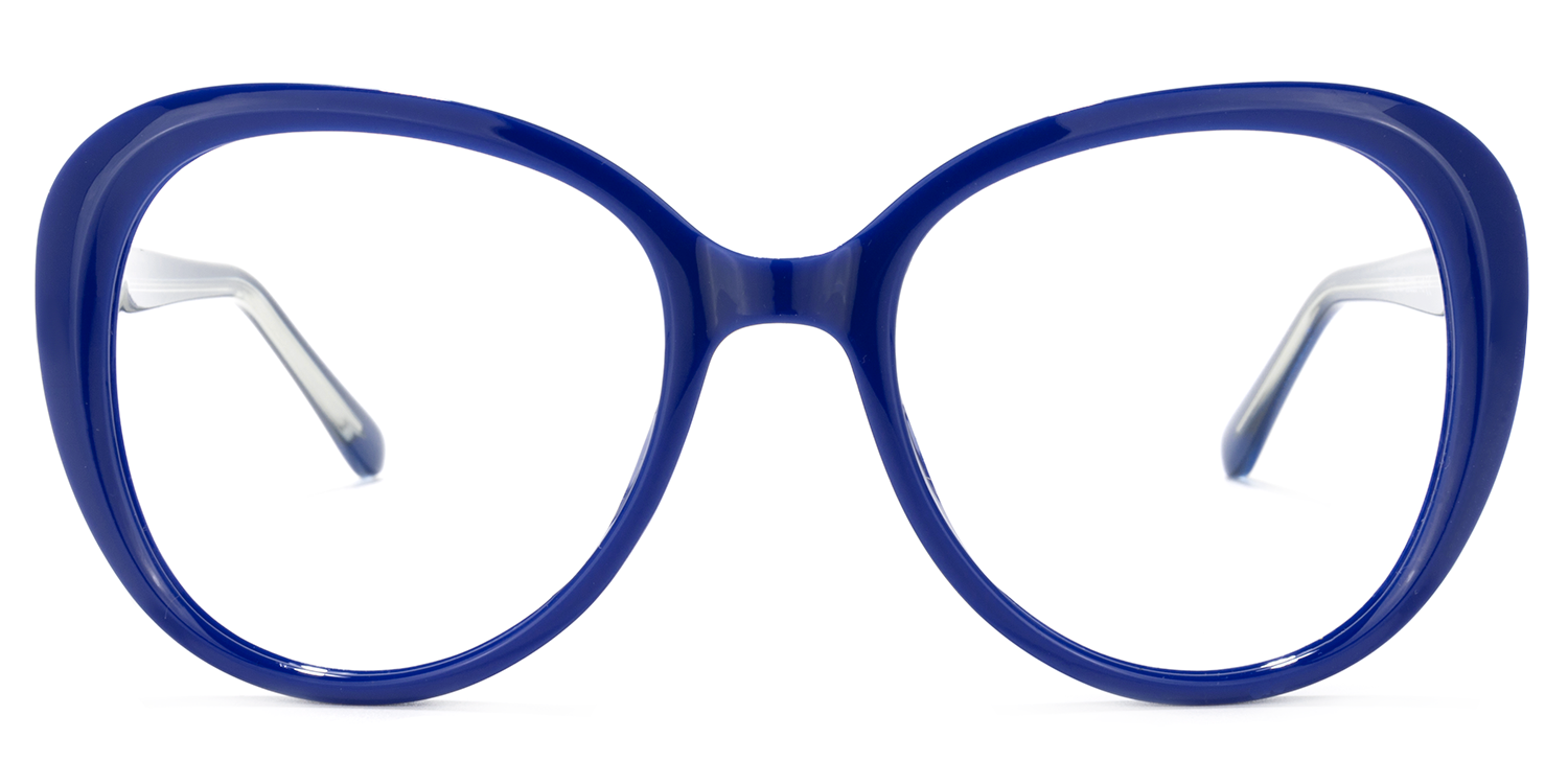 Elena Round Blue Glasses | Zeelool Glasses0