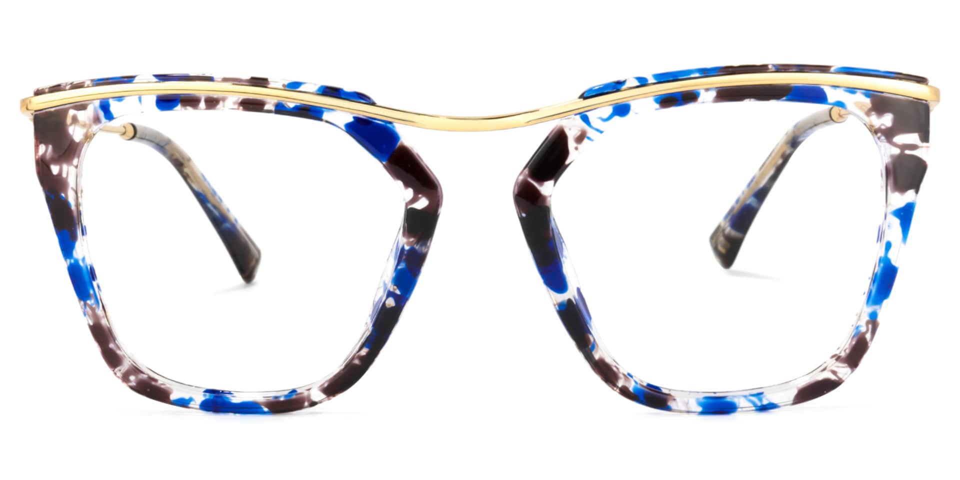 Yadiel Geometric Blue-Floral Glasses | Zeelool Glasses0