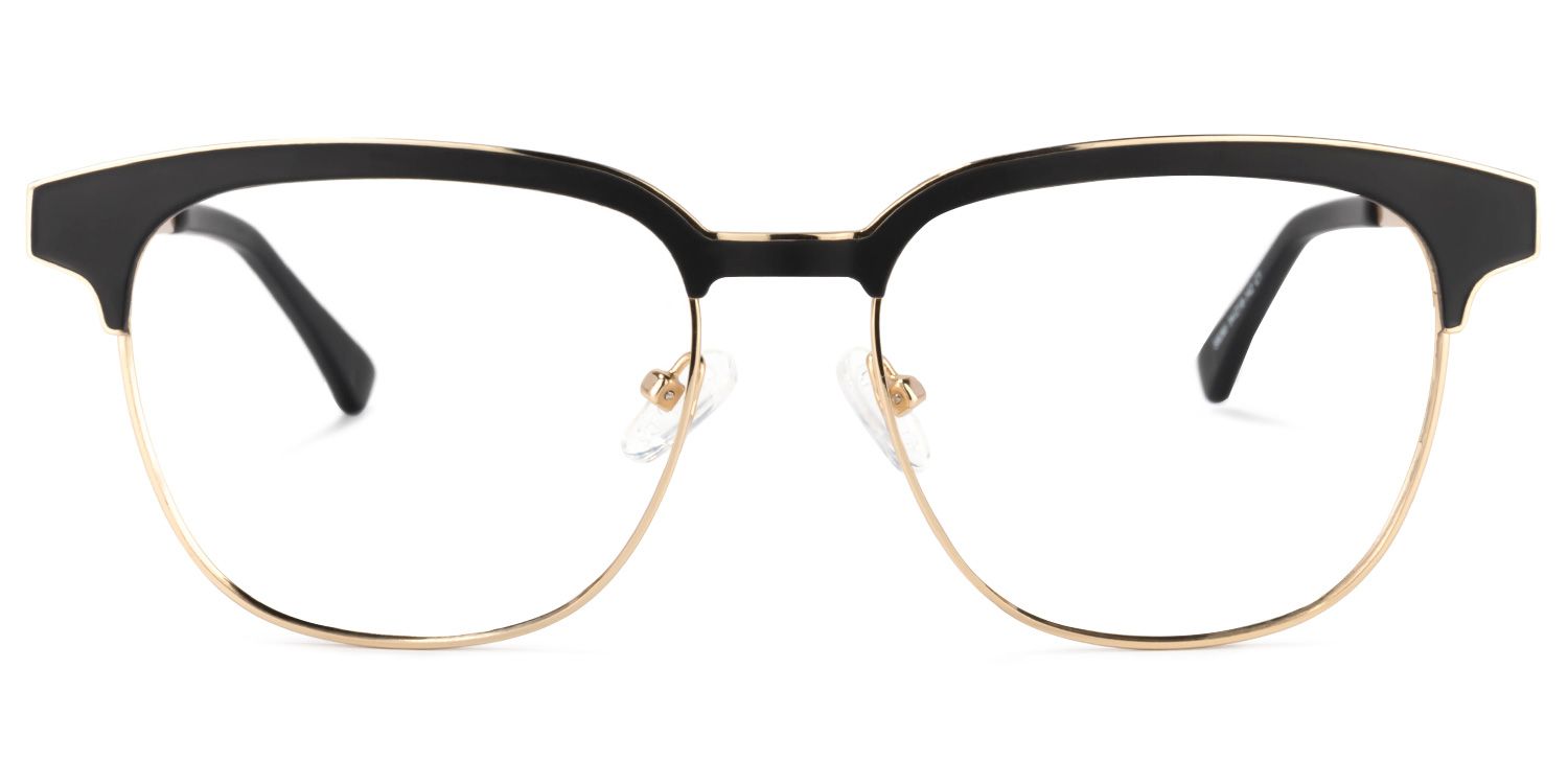 Wren Browline Black-Gold Glasses | Zeelool Glasses0