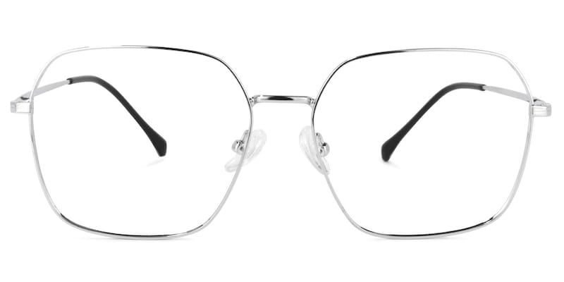 Zander Square Silver Glasses | Zeelool Glasses0