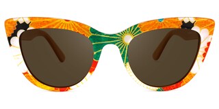 Makie Cateye Yellow Sunglasses0