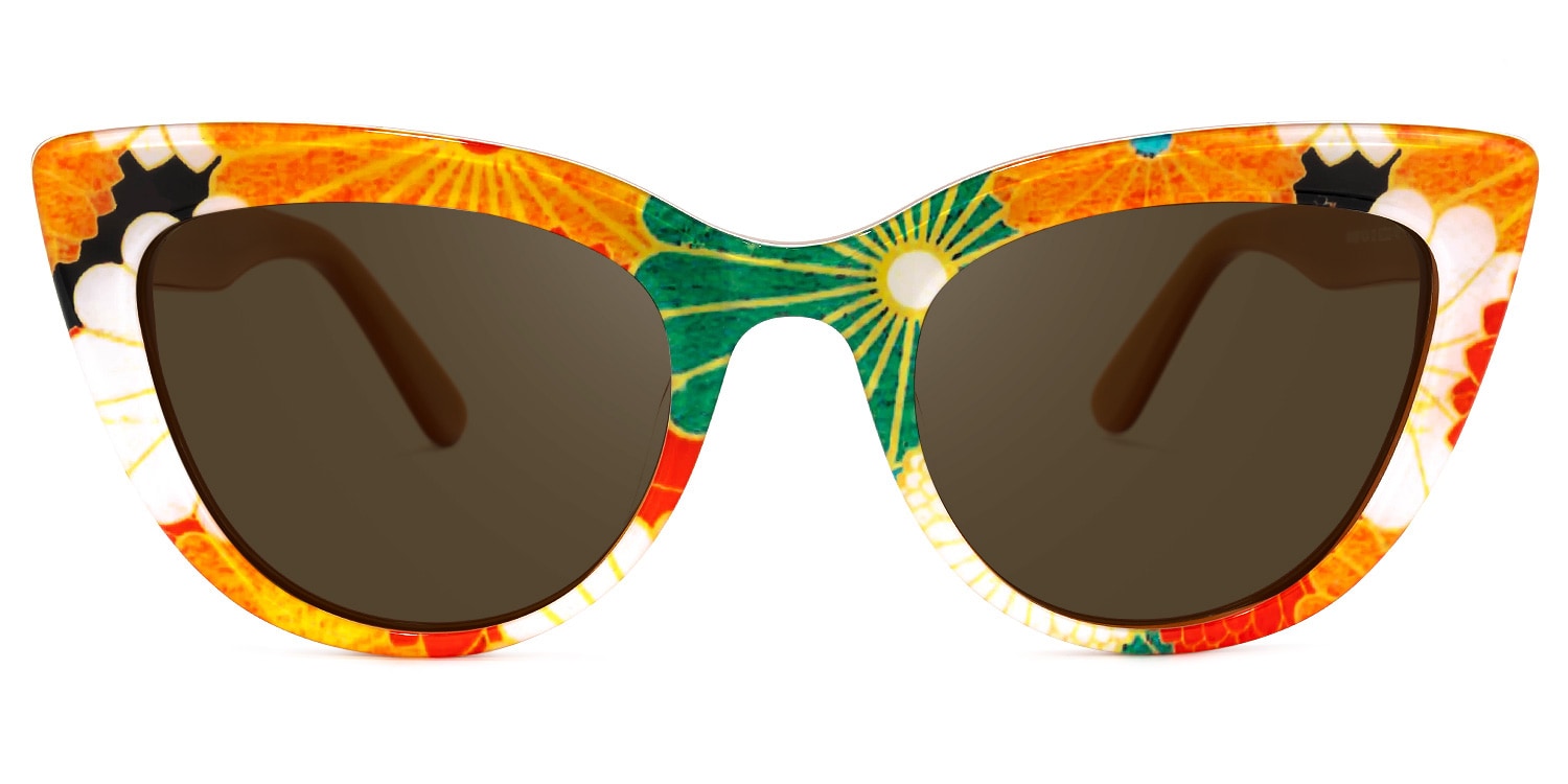 Makie Cateye Yellow Sunglasses0