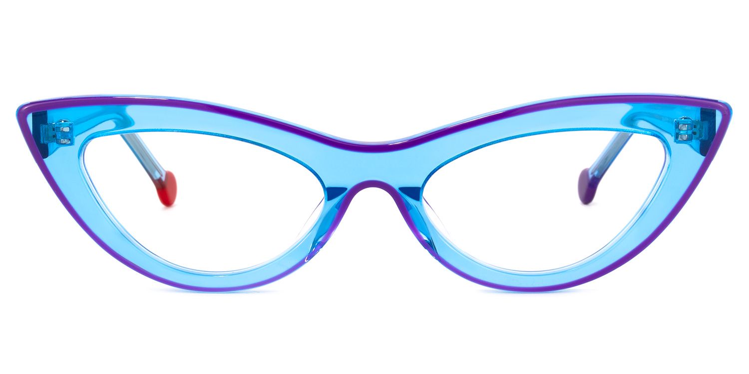 Yuki Cateye Blue Glasses | Zeelool Glasses0