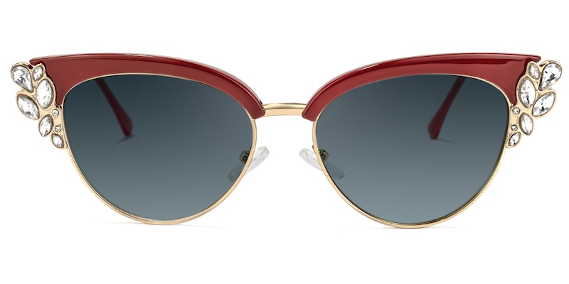 Hearn Cat Eye Red Sunglasses | Zeelool Glasses0