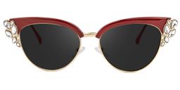 Hearn Cat Eye Red Sunglasses0