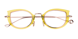 Alice Cat Eye Yellow Glasses1