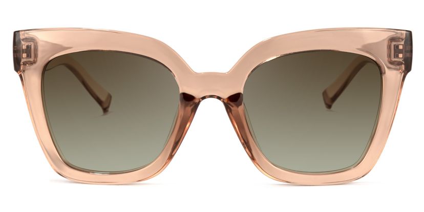 Malcolm Square Beige-Clear Sunglasses