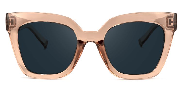 Malcolm Square Beige-Clear Sunglasses