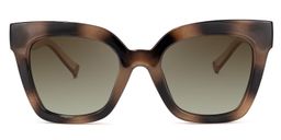 Malcolm Burnt-Umber Square Sunglasses0