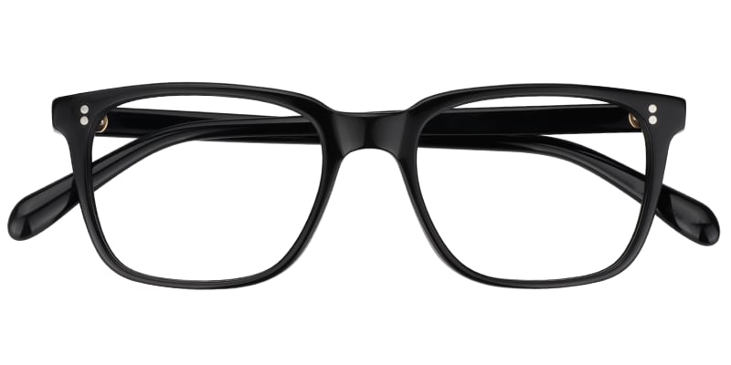 Lamont Rectangle Black Glasses2