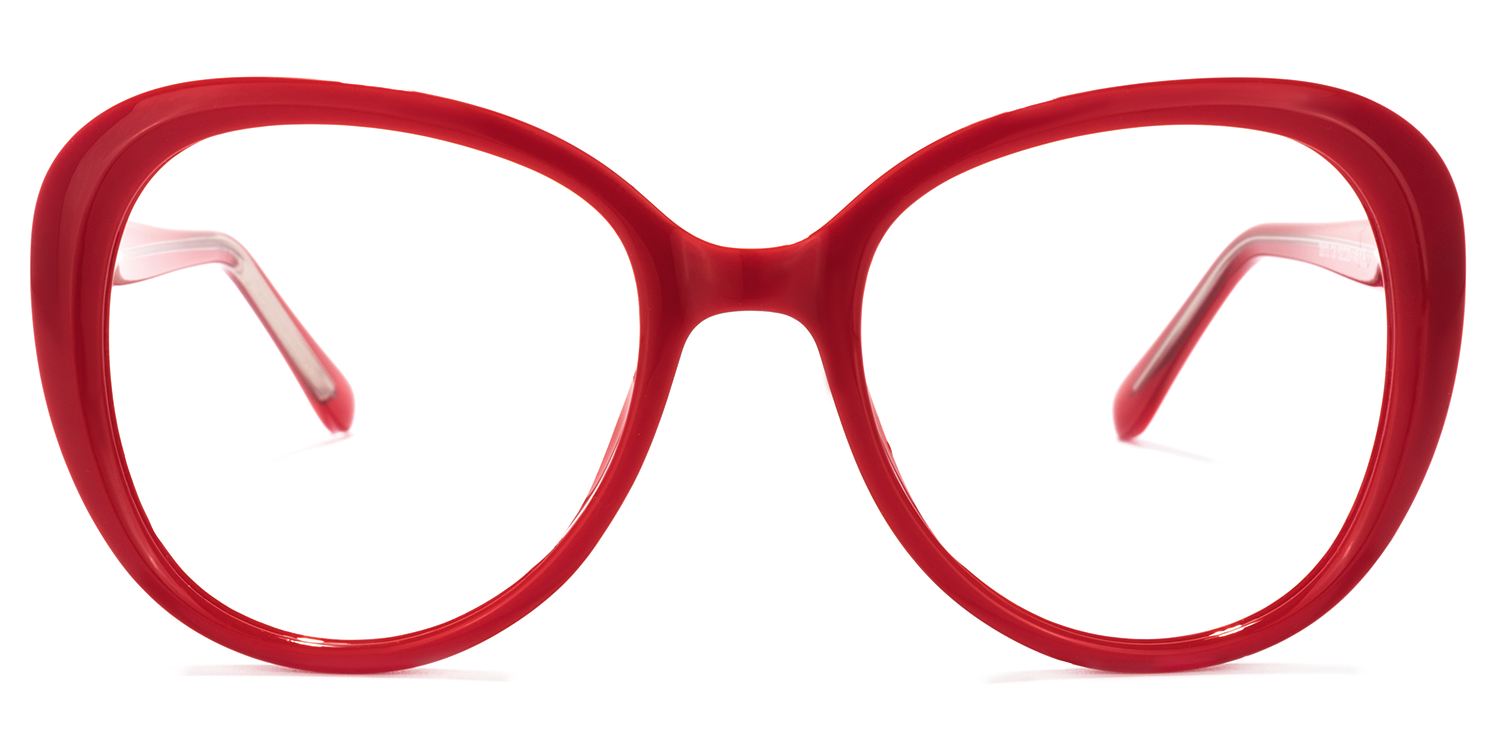 Elena Round Red Glasses | Zeelool Glasses0