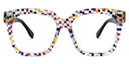 Xion Square Colorful-Point Glasses0