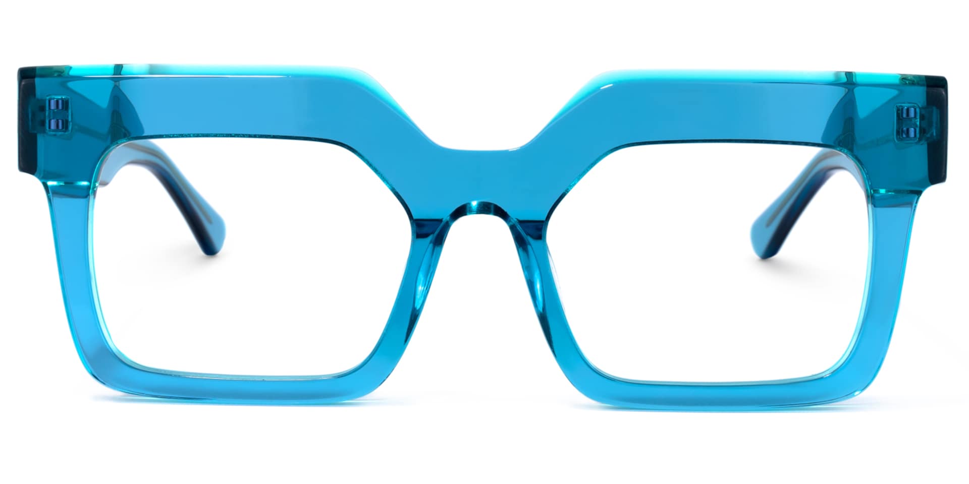 Rosado Rectangle Blue Glasses | Zeelool Glasses0
