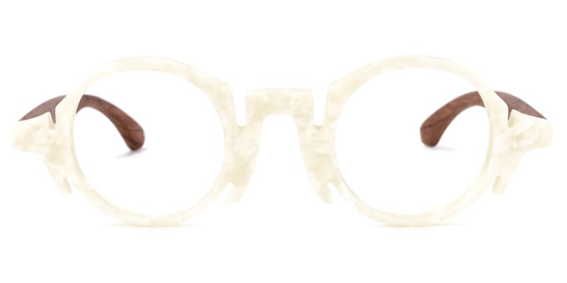 Charlie Round White Glasses | Zeelool Glasses0