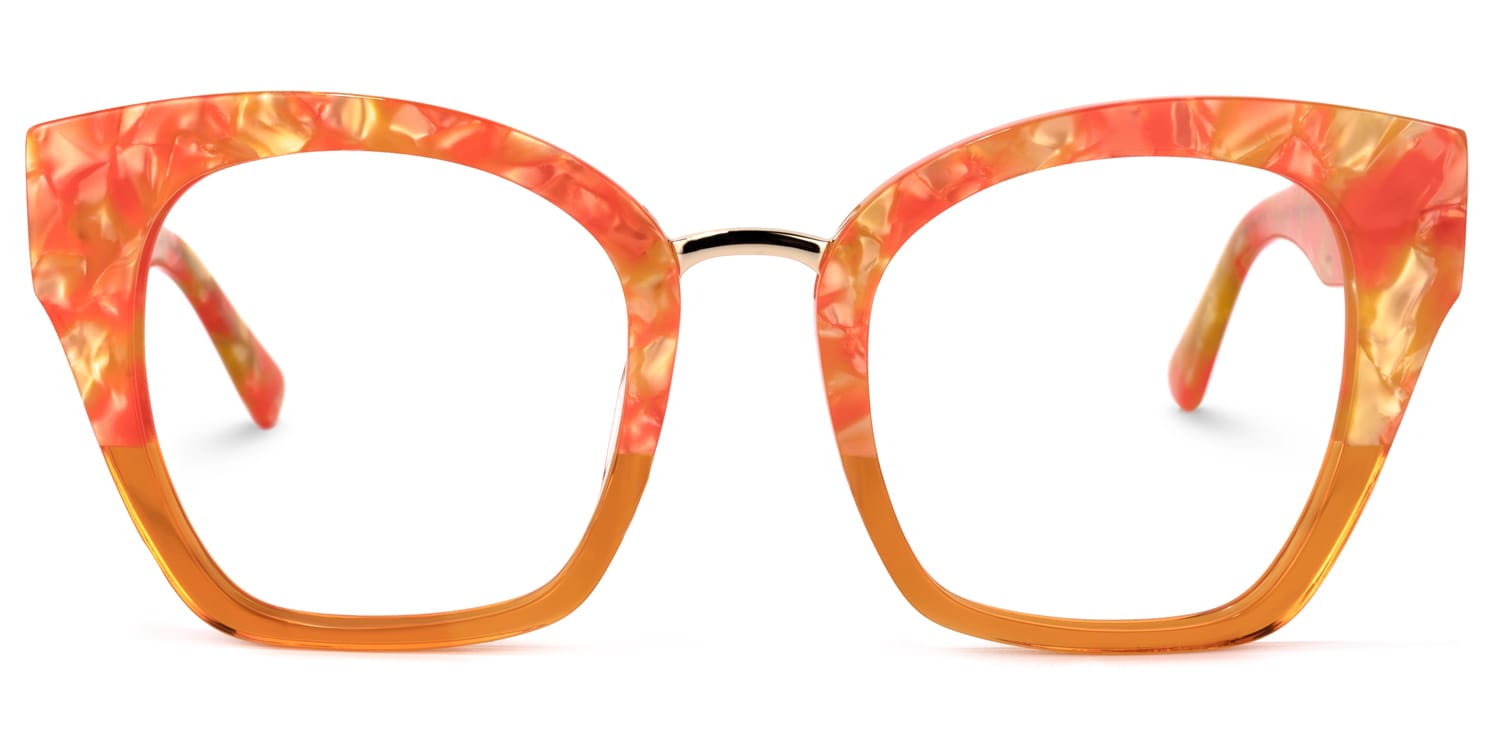 Denis Cat Eye Orange Glasses | Zeelool Glasses0