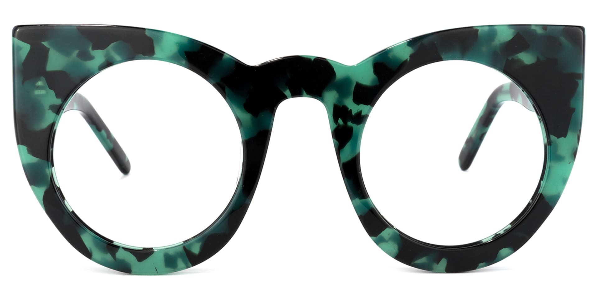 Ophelia Cateye Green-Floral Glasses | Zeelool Glasses0