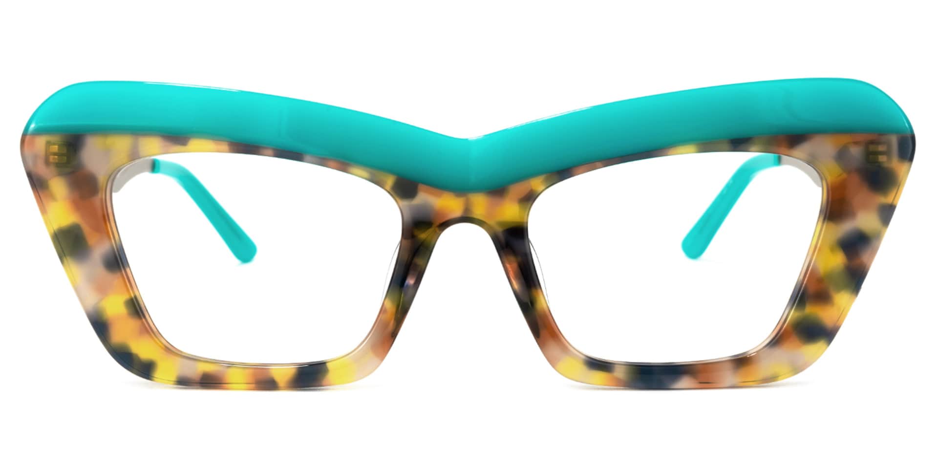 Notes Cateye Turquoise Glasses | Zeelool Glasses0