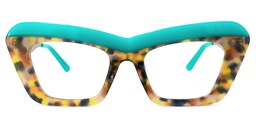 Notes Cateye Turquoise Glasses0