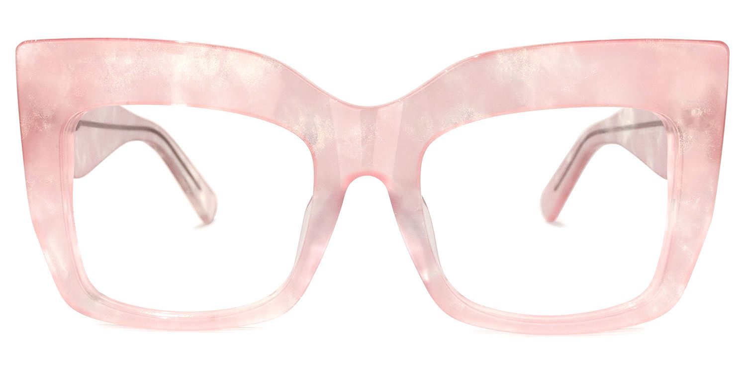 Charmaine Pink Pearlescent Glasses with Cat Eye Frame0