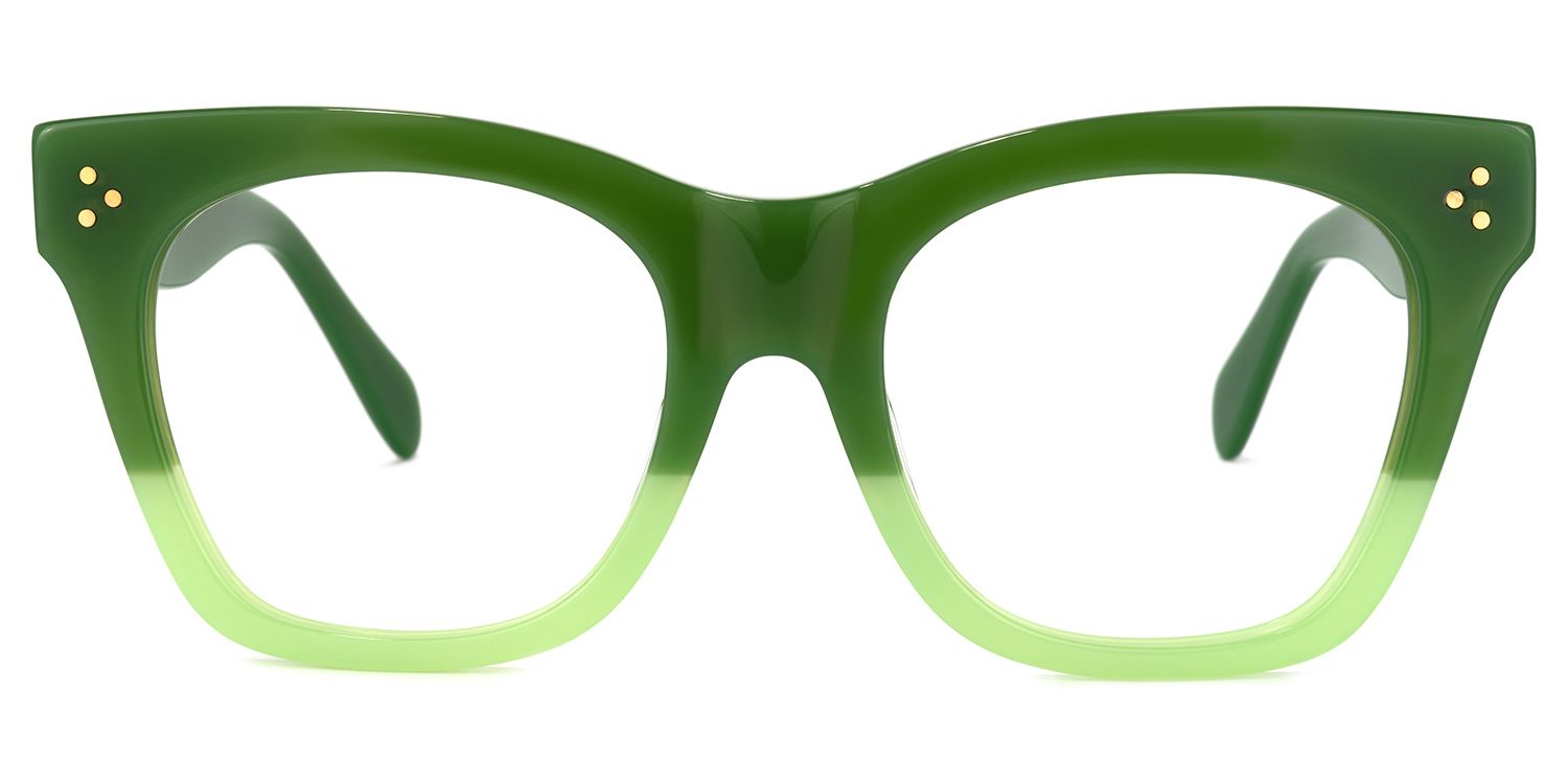 Tandy Rectangle Green Glasses | Zeelool Glasses0