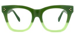 Tandy Rectangle Green Glasses0