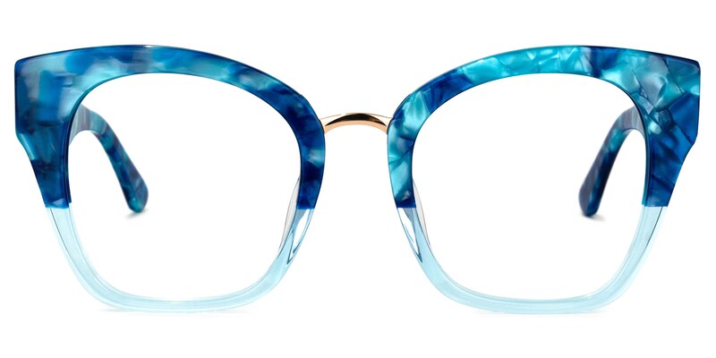 Denis Cat Eye Blue Glasses | Zeelool Glasses0
