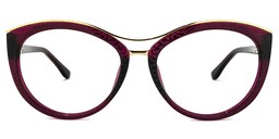 Carol Cateye Wine Red Glasses0