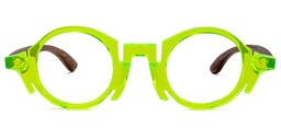 Charlie Round Green Glasses0