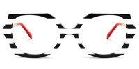 Sugarplum Geometric Black-White Glasses0