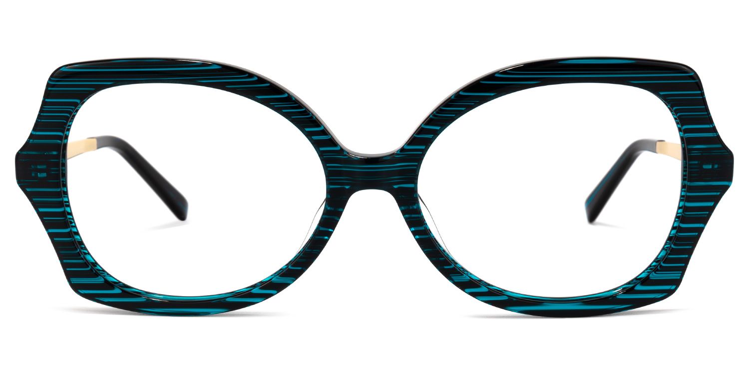 Sugarplum Geometric Blue Glasses | Zeelool Glasses0