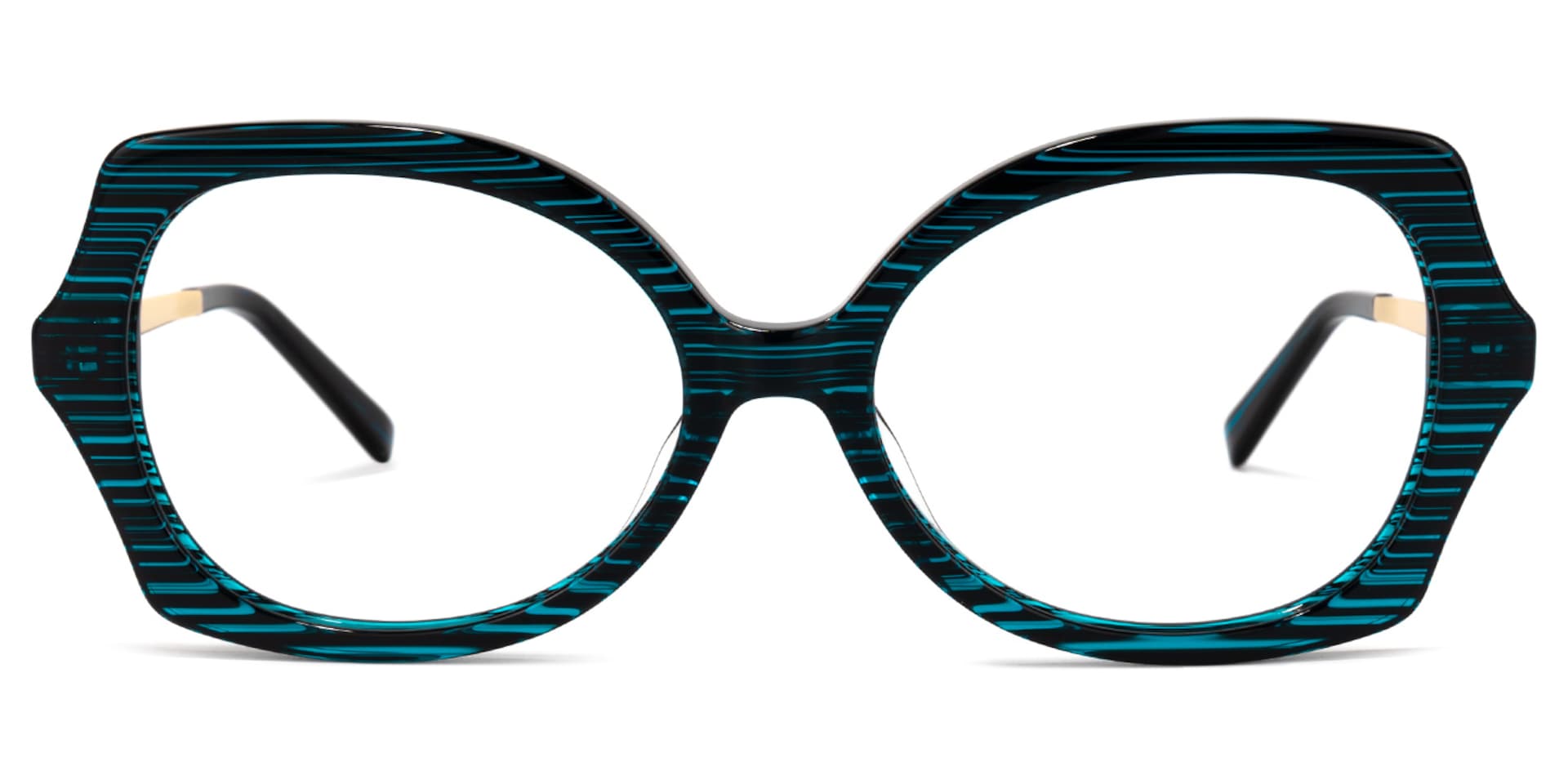 Sugarplum Geometric Blue Glasses | Zeelool Glasses0